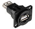 Adapter, Gerade, Thermoplast, USB-A 2.0-Buchse - USB-A 2.0-Buchse